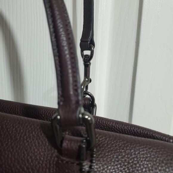 NWTs Beautiful Coach Fulton Satchel~Colorblock Leather~Oxblood~ MSRP:$350 - Picture 10 of 11